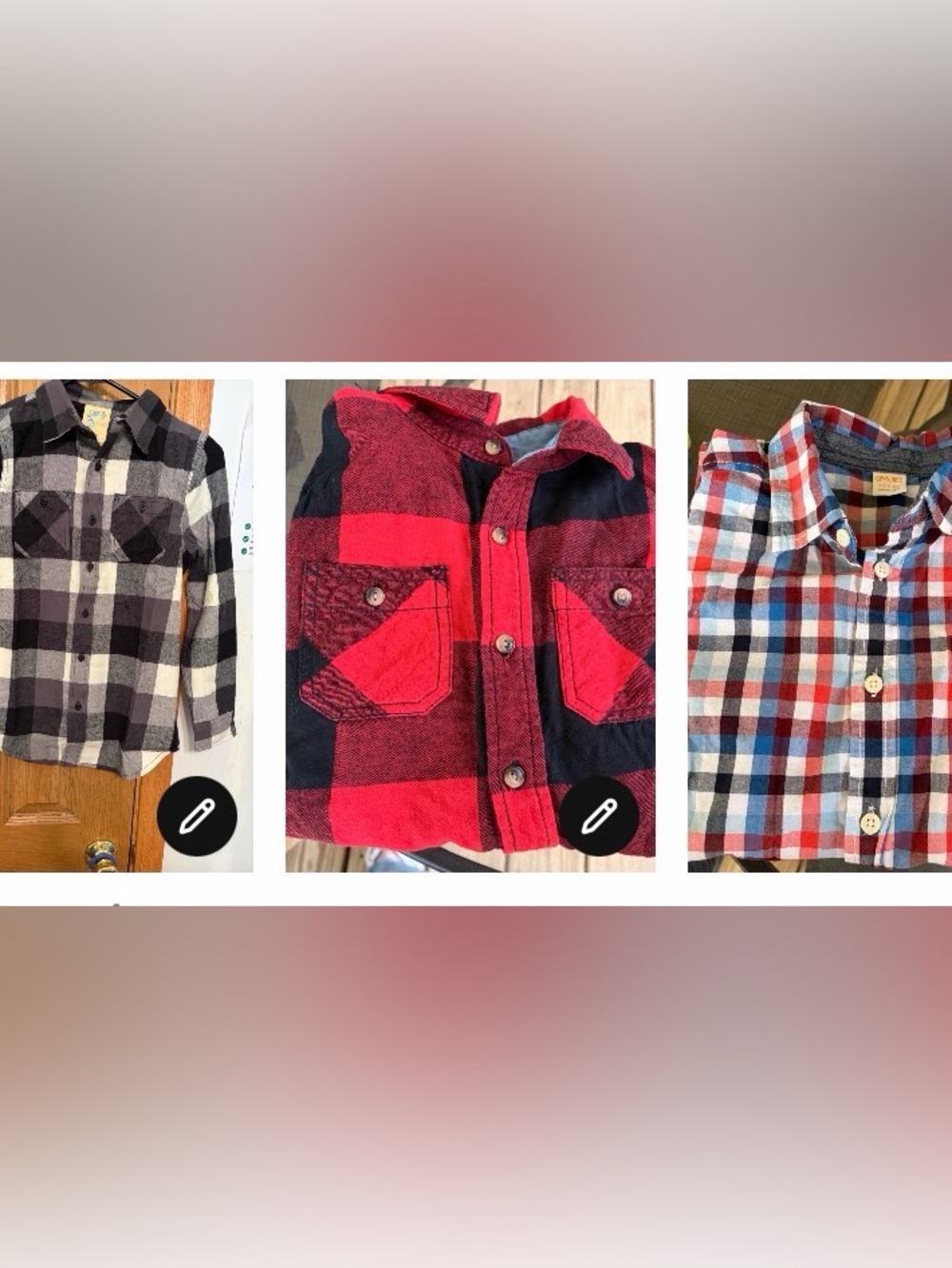 Bundle 3 checker pattern shirts